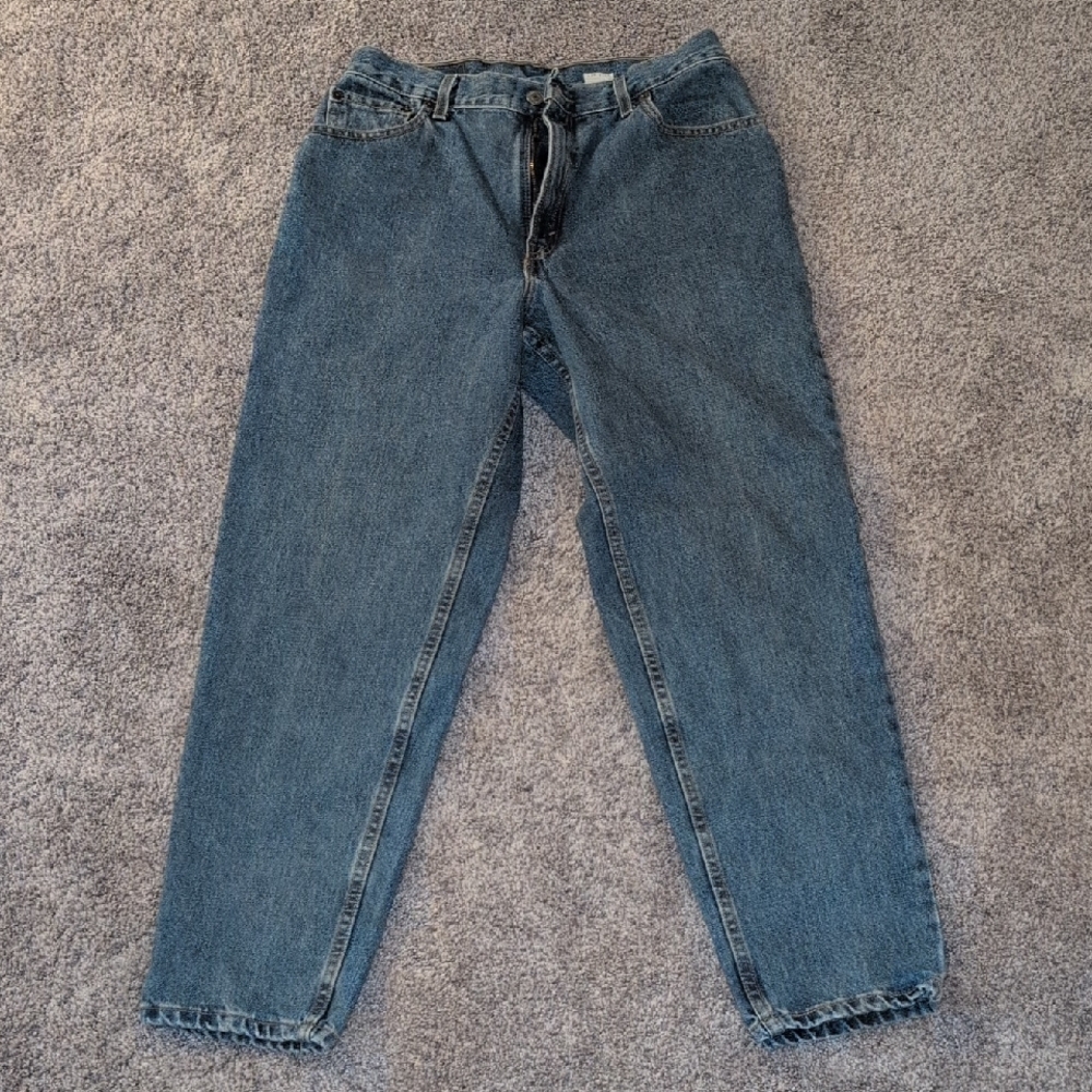 VTG Levi's 550 Relaxed Fit Tapered jeans Blank Red Tab 12 Mis
